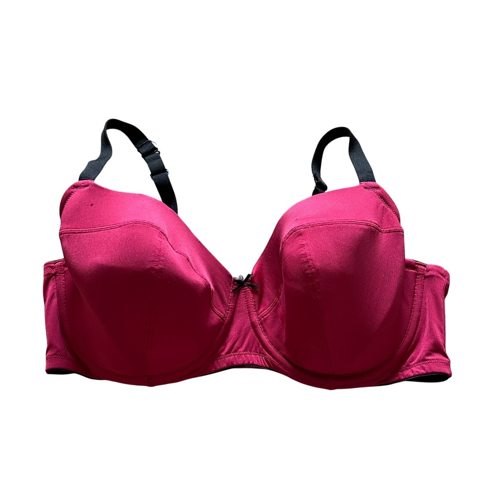 Cacique Magenta Pink Balconette Bra 42DDD Unlined Underwire Plus Size 4665